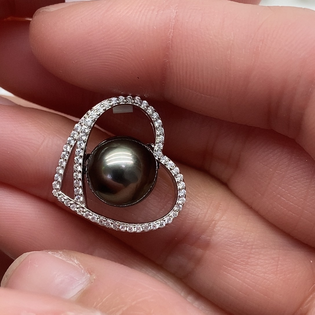 海水珍珠吊坠(不含链)银S925镶嵌@@DD0005