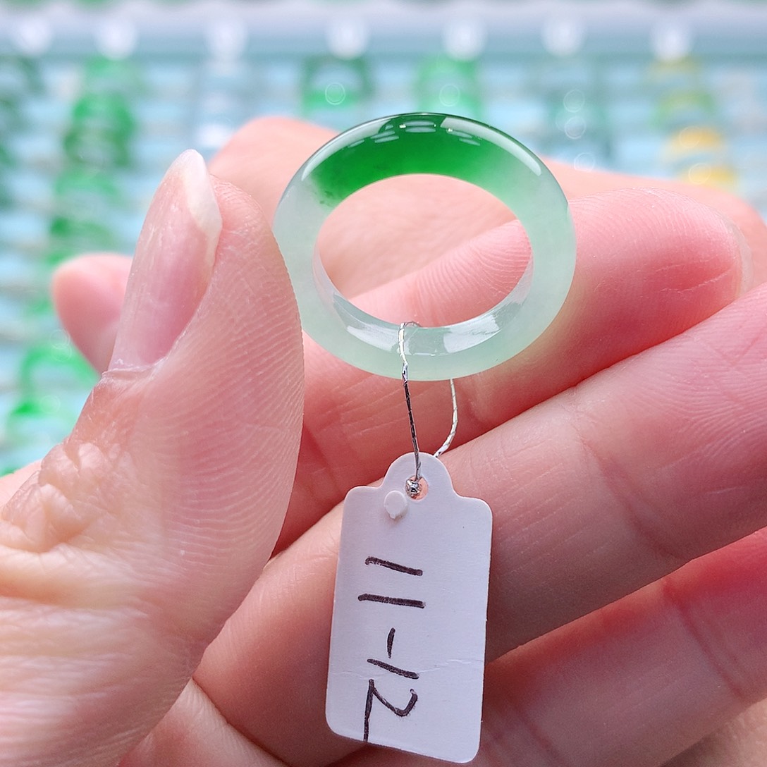 翡翠戒指未镶嵌A货缅甸翡翠