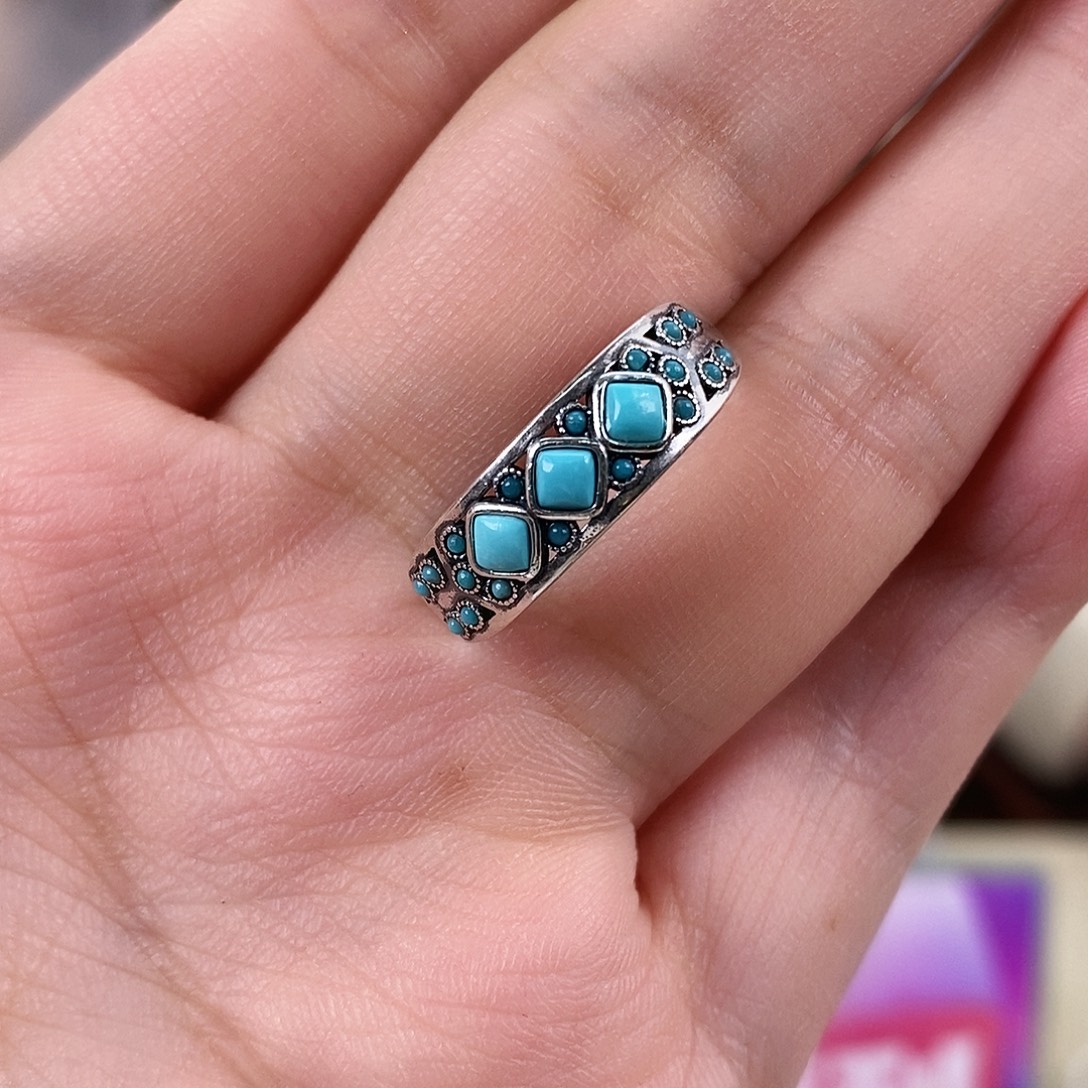 绿松石银S925镶嵌珠宝奇石