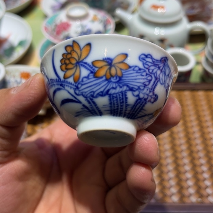 纯手绘精品盖碗杯