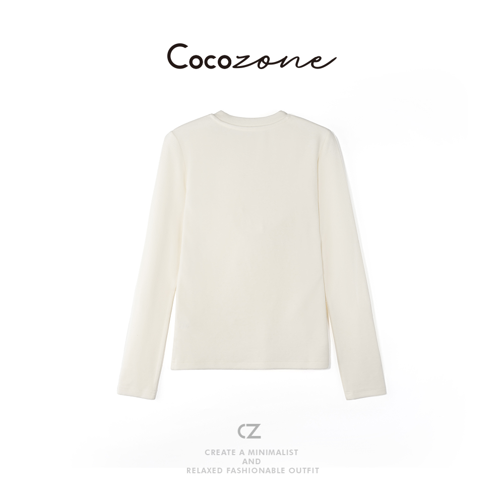 COCO ZONE 刘 一一“马拉拉”圆领罗纹长袖T恤 CD2A2722