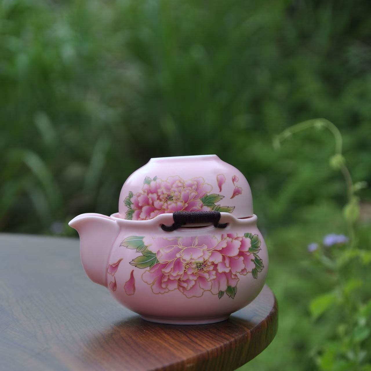 ZH3667-粉色桃花牡丹套装