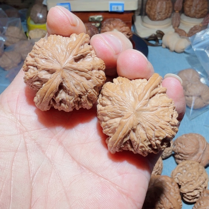 文玩核桃把件磨盘正磨40