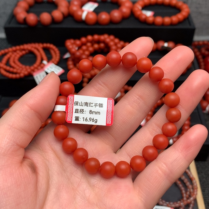 南红玛瑙8+mm单圈未镶嵌