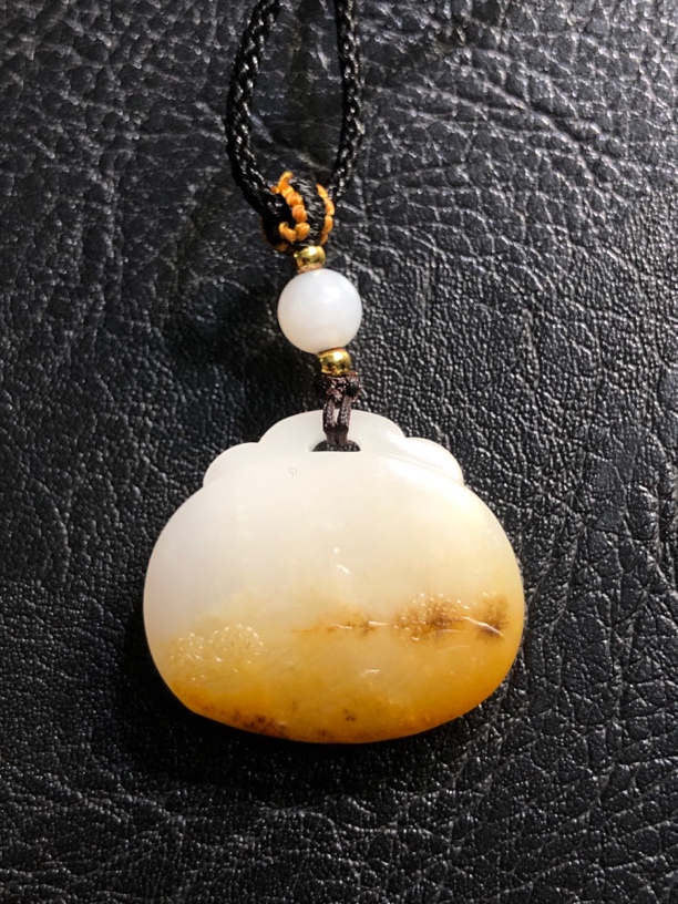 新疆和田白玉《平安锁》