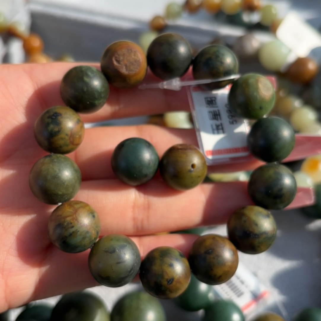 和田玉手串1227d拍一发一