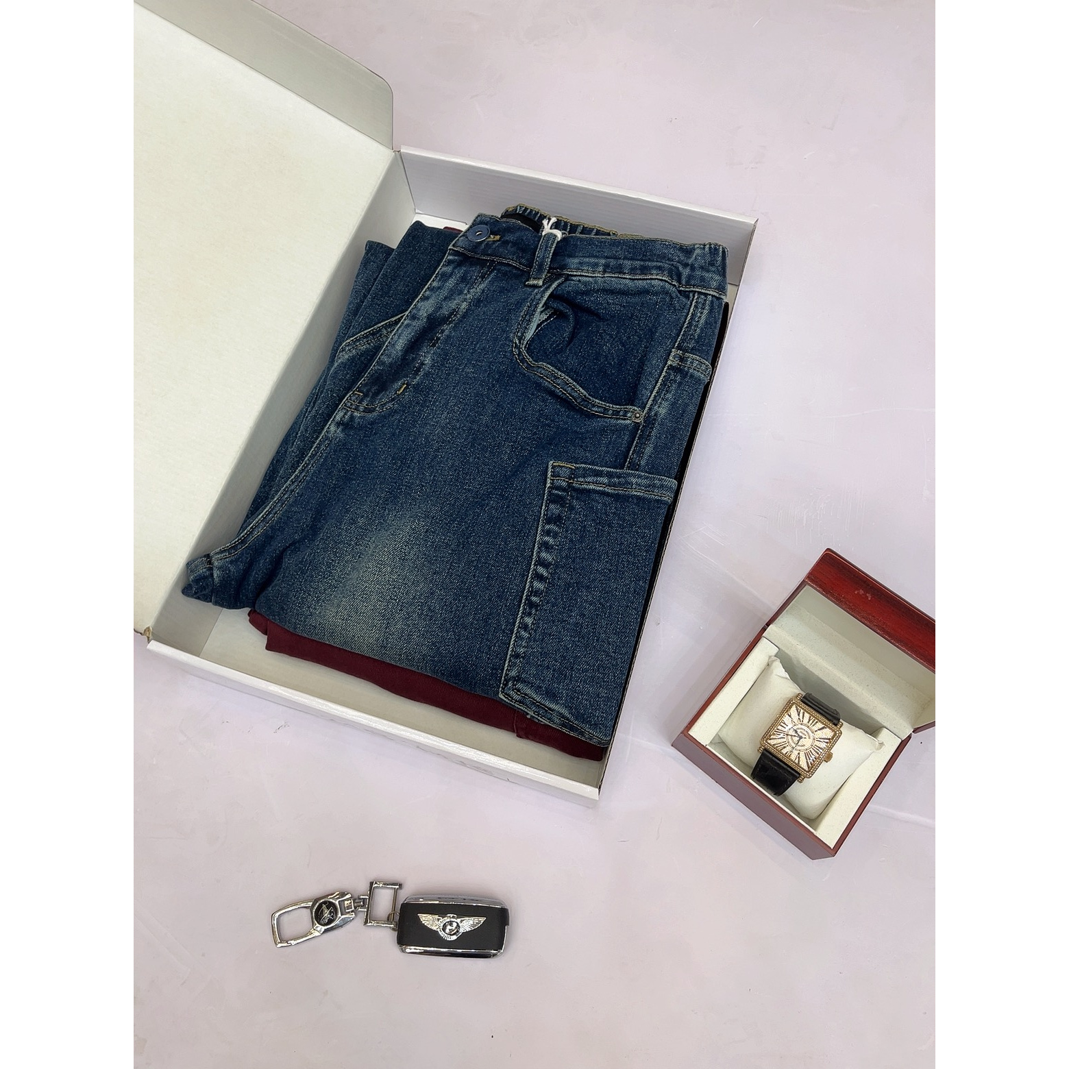 【嗨购3】7758#新款牛仔裤百搭男女同款潮流时尚 休闲裤