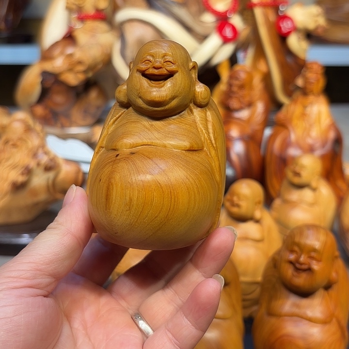 柏木太行崖柏弥勒佛