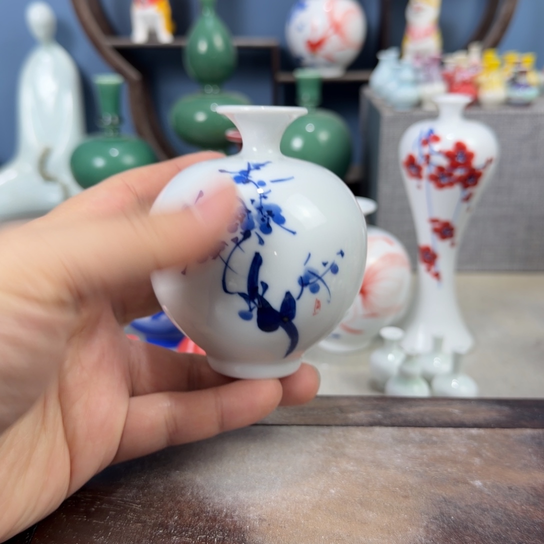 陶瓷手工小花器摆件