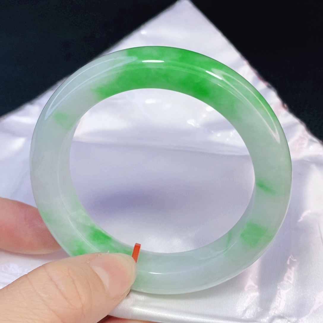 未镶嵌手镯翡翠52.8正圈