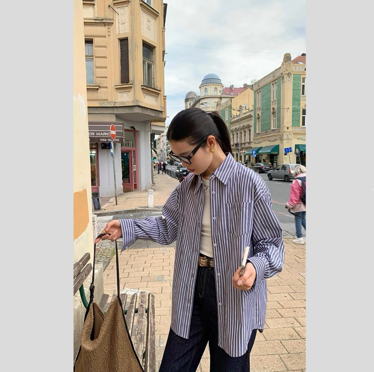 【粉丝福利款】QIANJIN/千槿 60支100棉 条纹衬衫