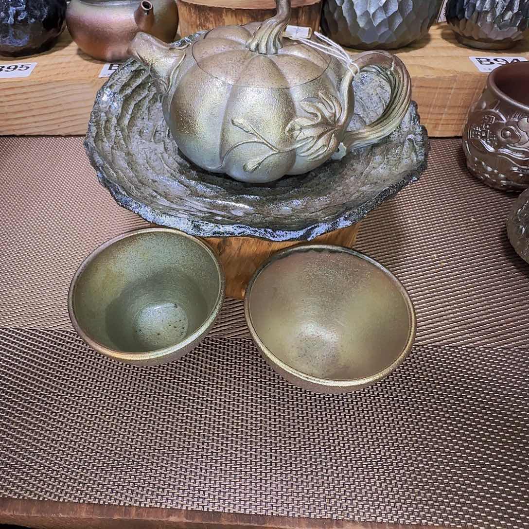 壶普***花建水紫陶柴烧壶微瑕