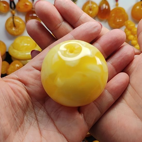 蜜蜡未镶嵌吊坠(赠链)