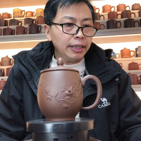 紫泥茶杯玉兰杯容量500