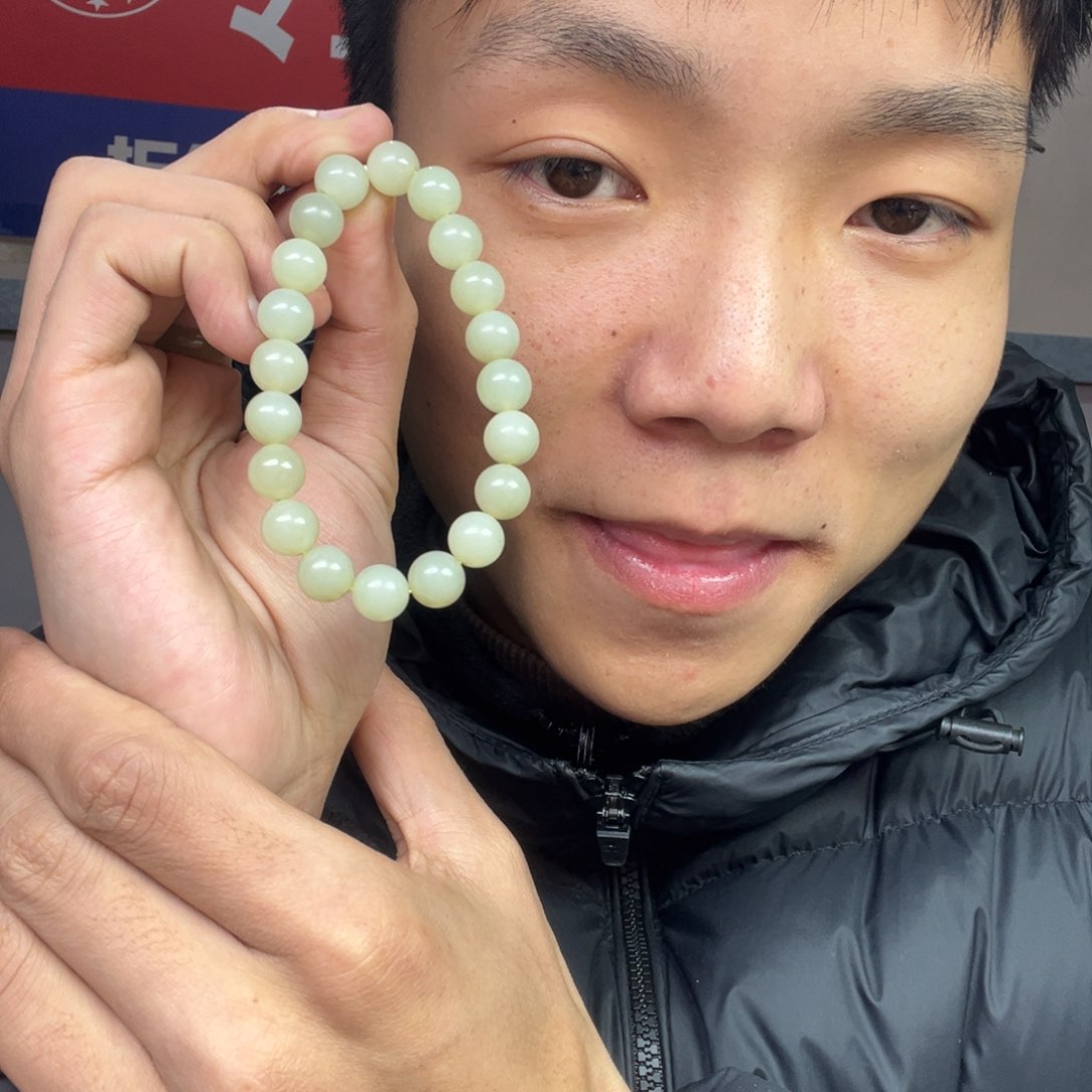 和田玉手链未镶嵌多样性钢板料新疆手串卡10货头