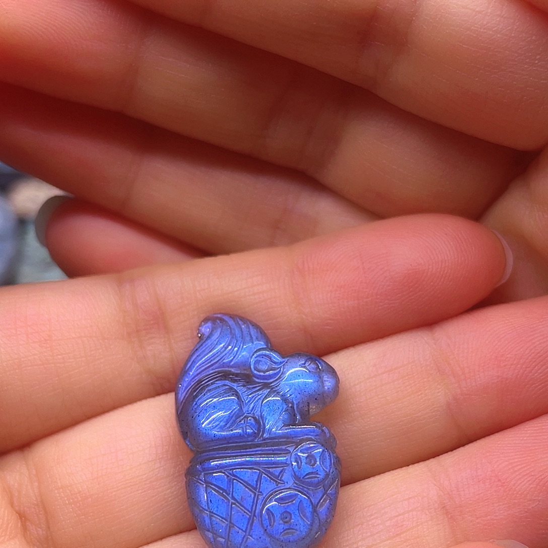 树***L长石未镶嵌吊坠(不含链)裸石鼠来宝