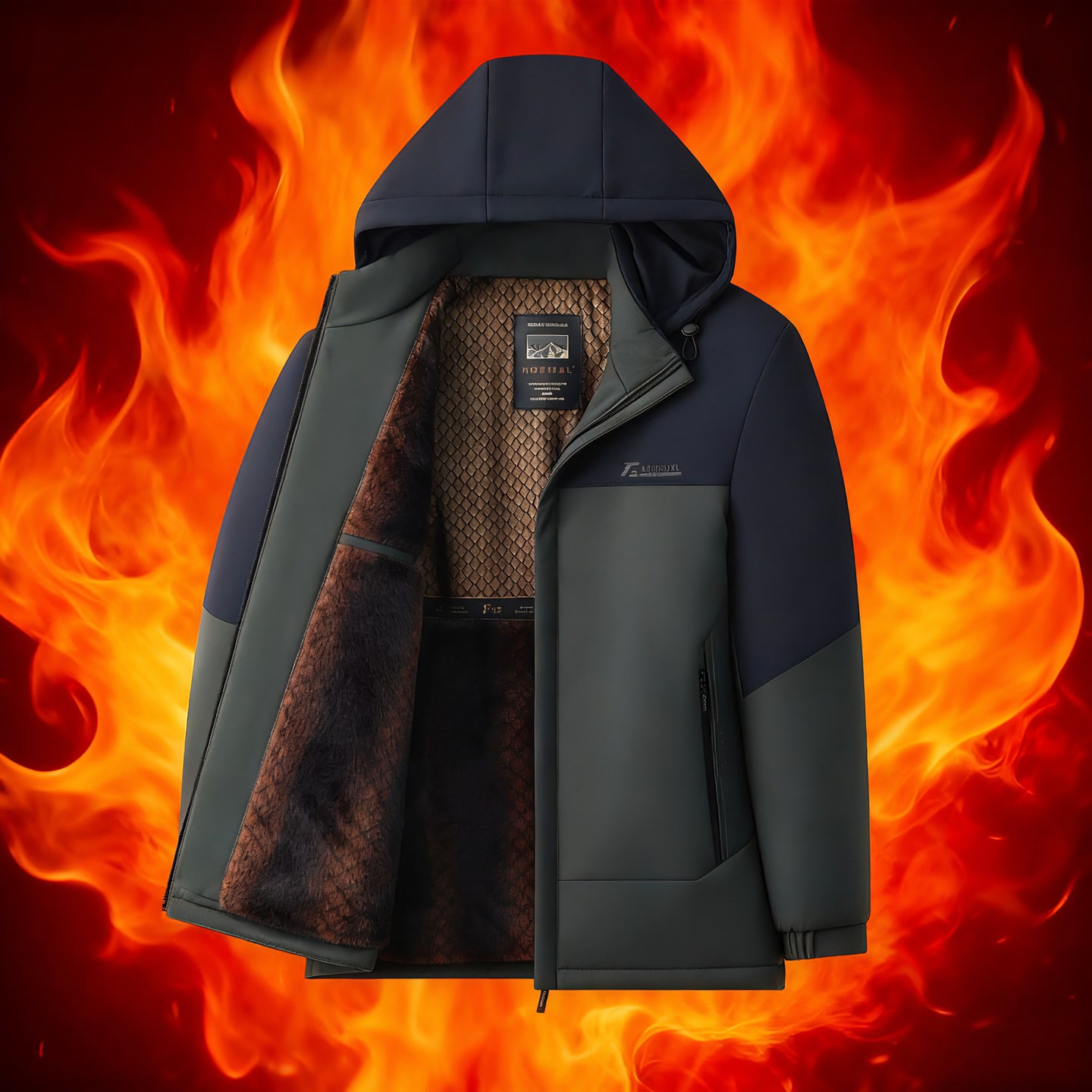 【退货补运费】高端加绒加厚派克棉服8861