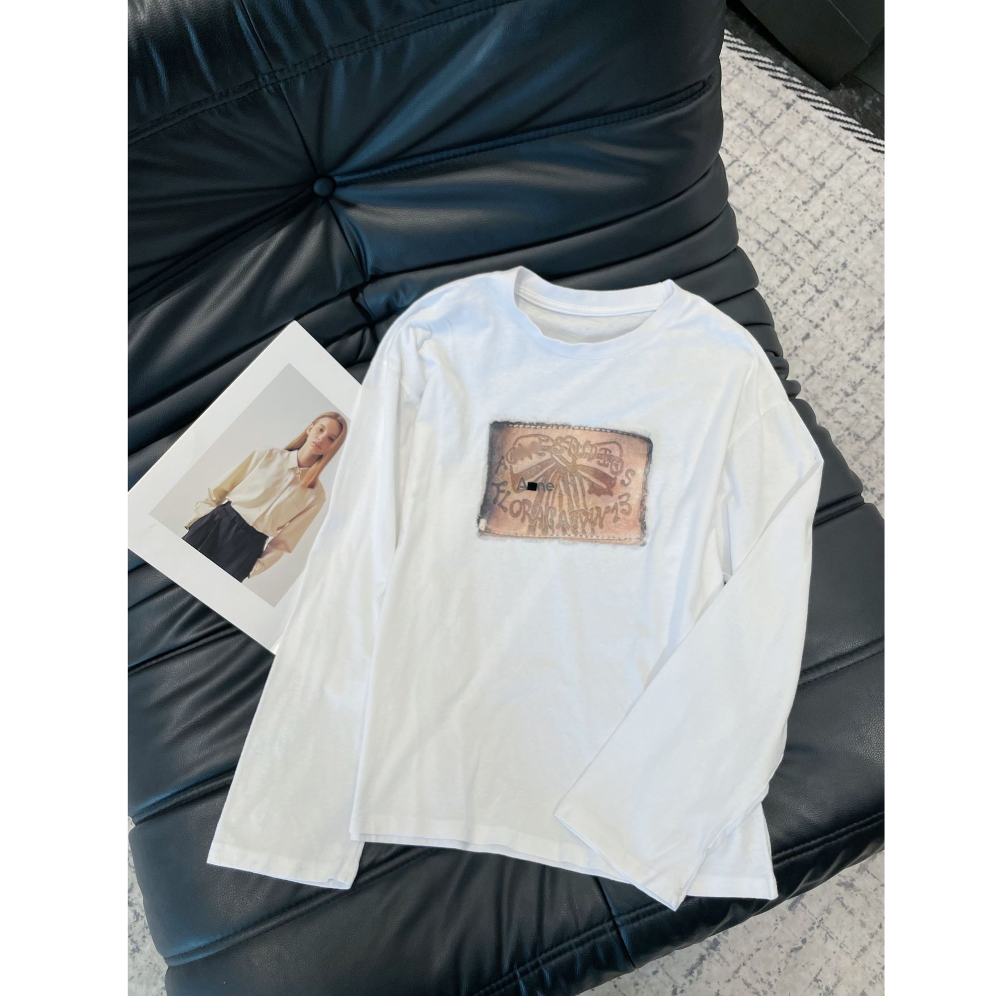 《An ni》【AC】秋冬新品时尚长袖宽松圆领打底上衣Ani-D076