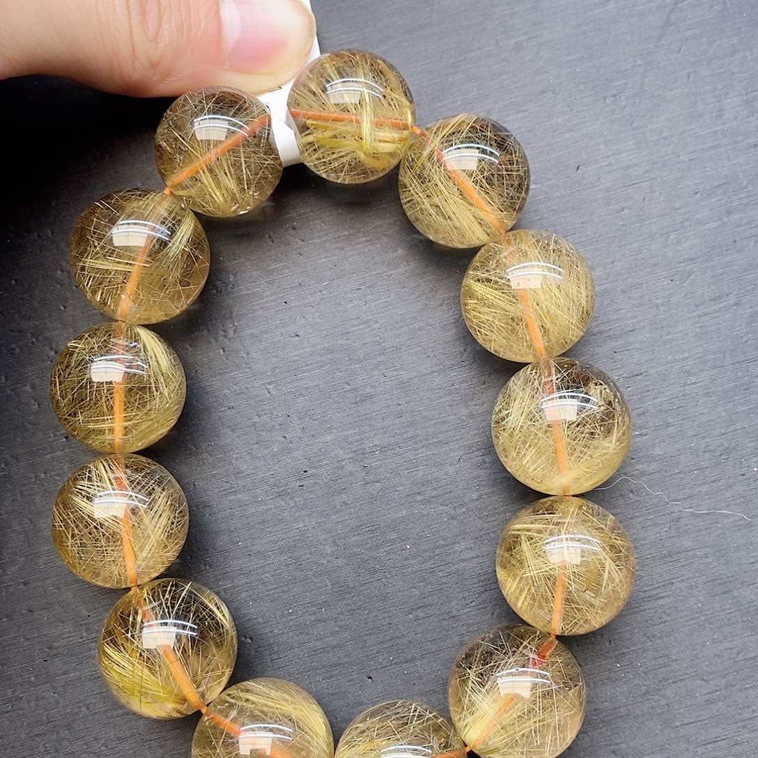 水晶手链未镶嵌9金发20mm