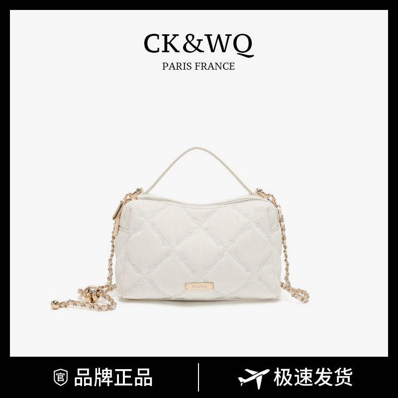 CK&WQ/2025夏季上新 小香风时尚百搭气质链条单肩包WQ-6717R