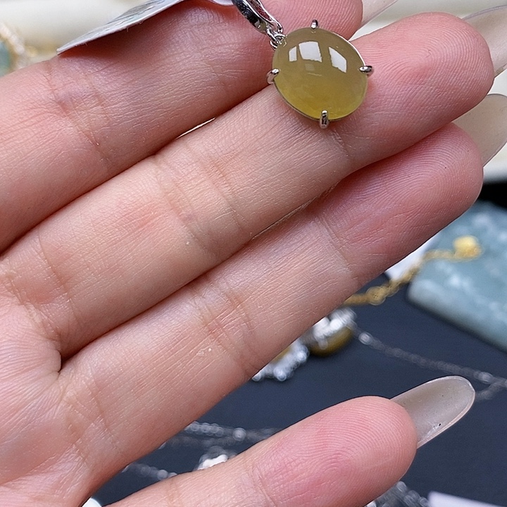 翡翠银S925镶嵌戒指缅甸翡翠