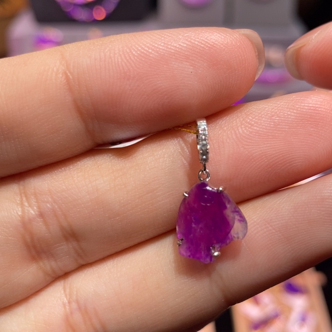 苏纪石（舒俱来）18K金镶嵌吊坠(不含链)