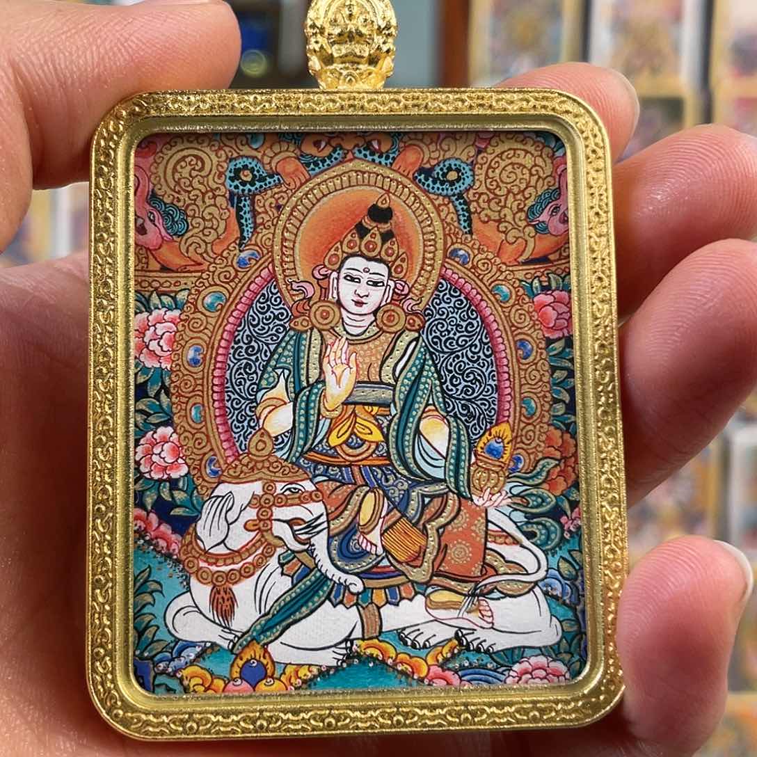 吊坠N普贤 纯手绘 青海发货