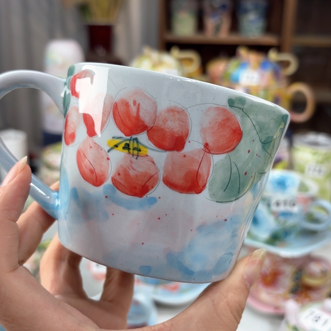 景德镇手绘高温釉下彩陶瓷茶具