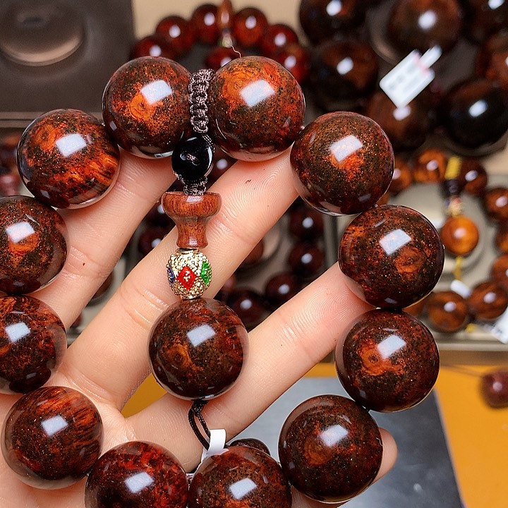 花梨木类手串/手链黄花梨风化料老挝花梨土埋料2.0