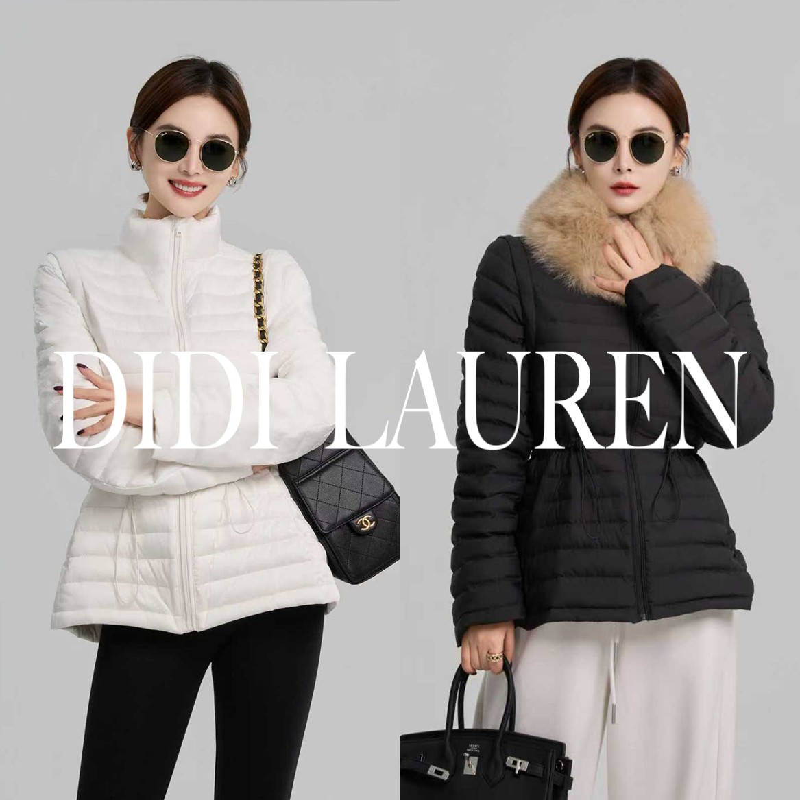 DIDI LAUREN“北国雪夜”重工轻量化收腰排骨羽绒服（袖子可拆）