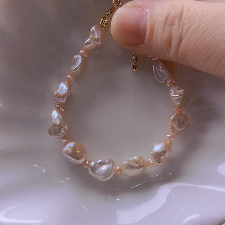 淡水珍珠手绳合金