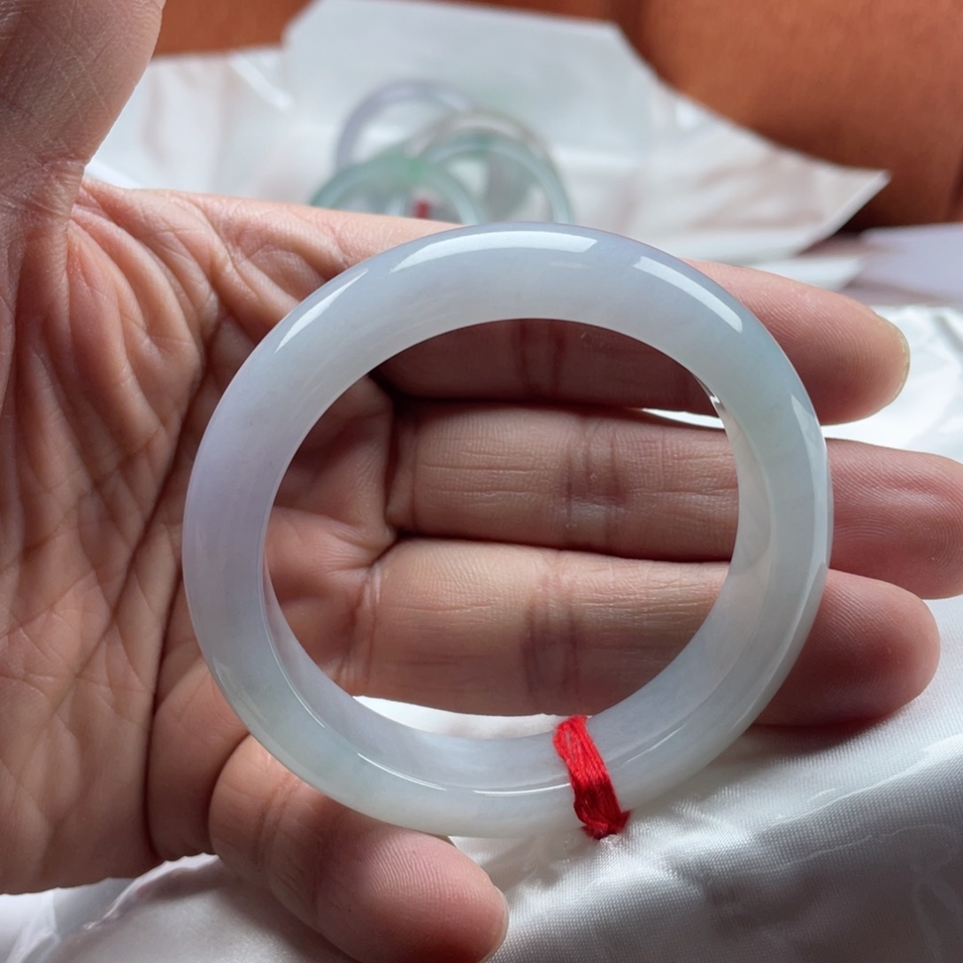 翡翠手镯未镶嵌54.8高糯化紫底