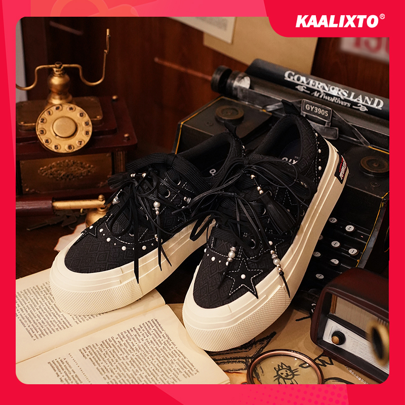 Kaalixto&唐探1900联名款帆布鞋星星鞋国潮经典时尚欧若风百搭