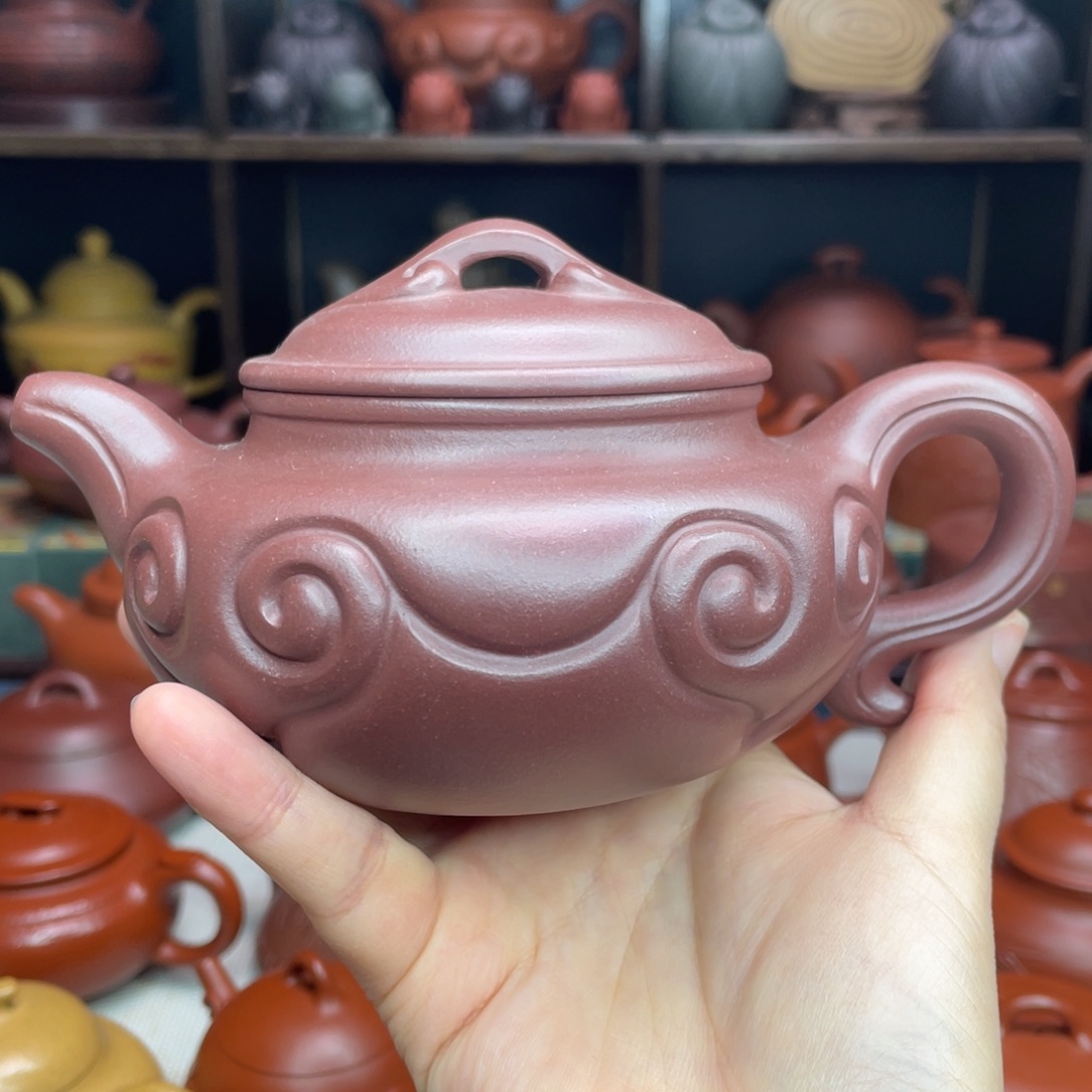 紫砂茶壶仿古如意壶