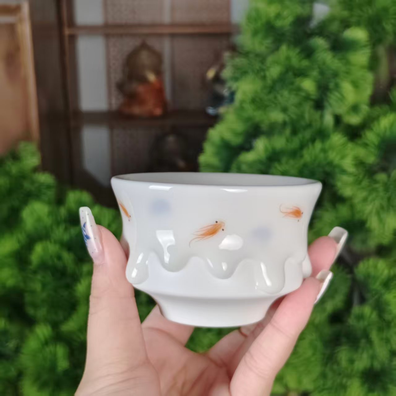 XFK-富得流油-天地茶杯（小鱼）AA1199