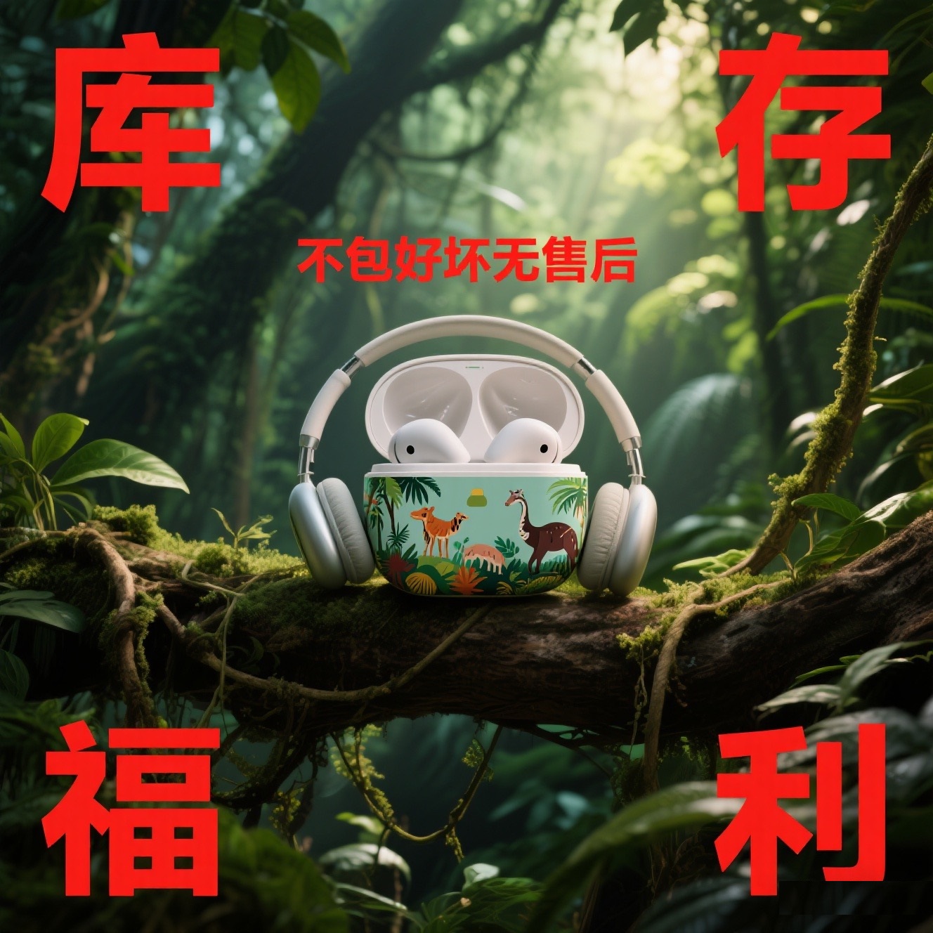 9新  3c数码头戴无线蓝牙降噪长续航入耳耳机盲盒适用配件捡漏