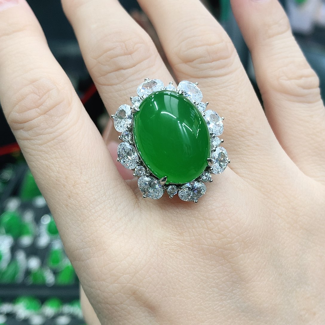 银S925镶嵌戒指玛瑙/玉髓