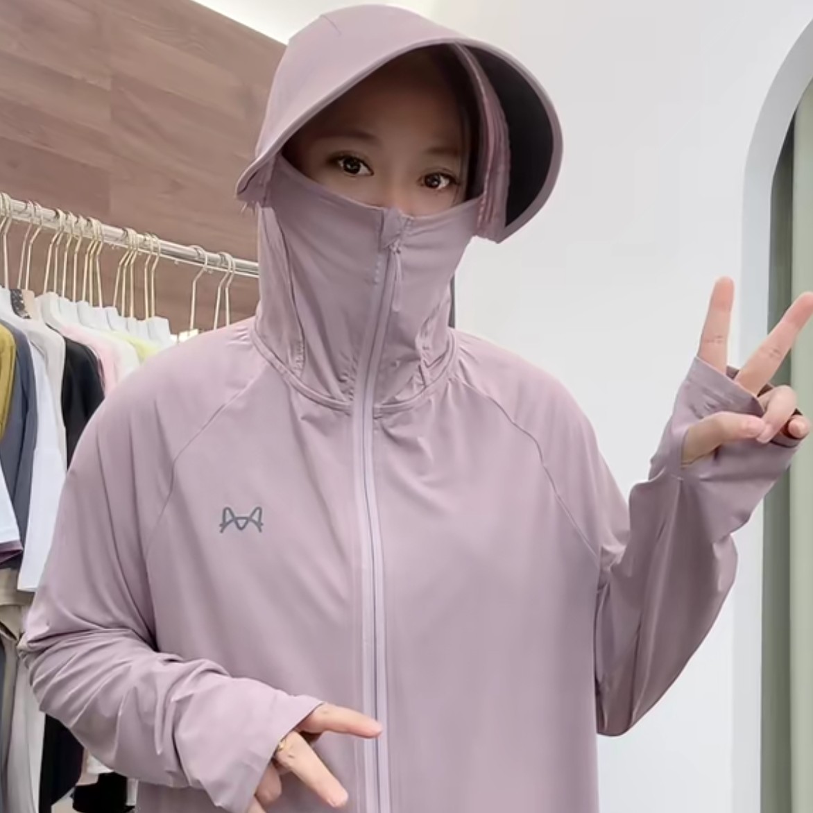 2558新款可拆卸帽檐冰丝防晒衣防紫外线防晒服