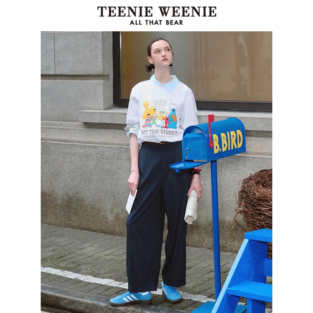TeenieWeenie小熊&芝麻街联名户外工装风休闲锥形裤TTTC242501L