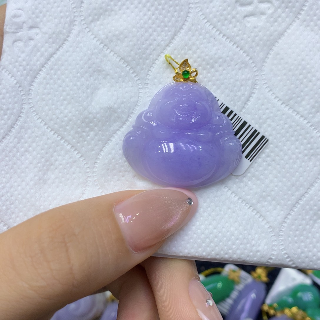 颈饰18K金镶嵌翡翠