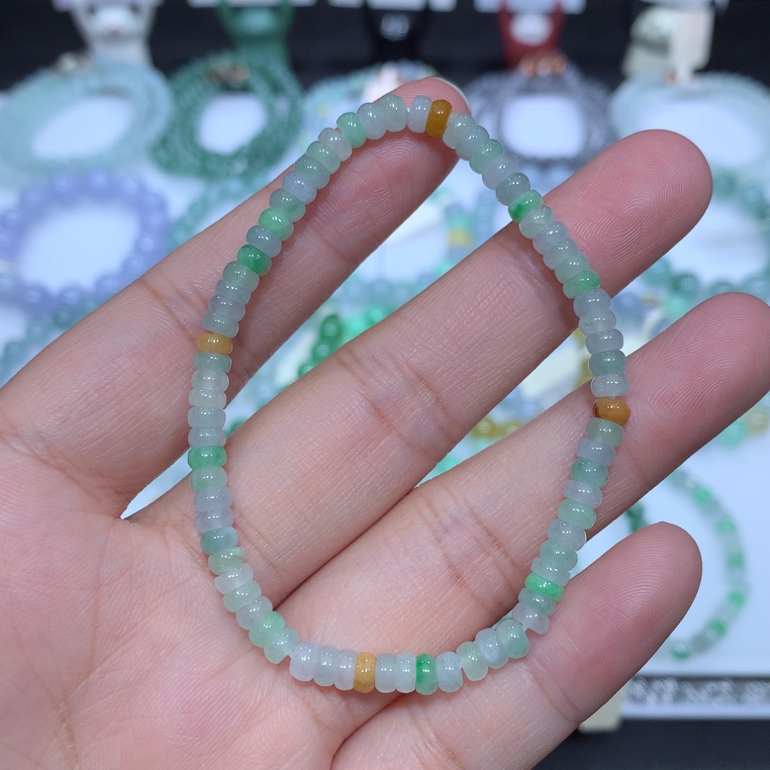 翡翠未镶嵌手串天然