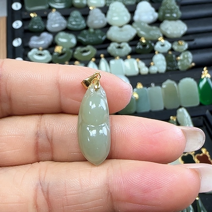 和田玉吊坠(不含链)银S925镶嵌