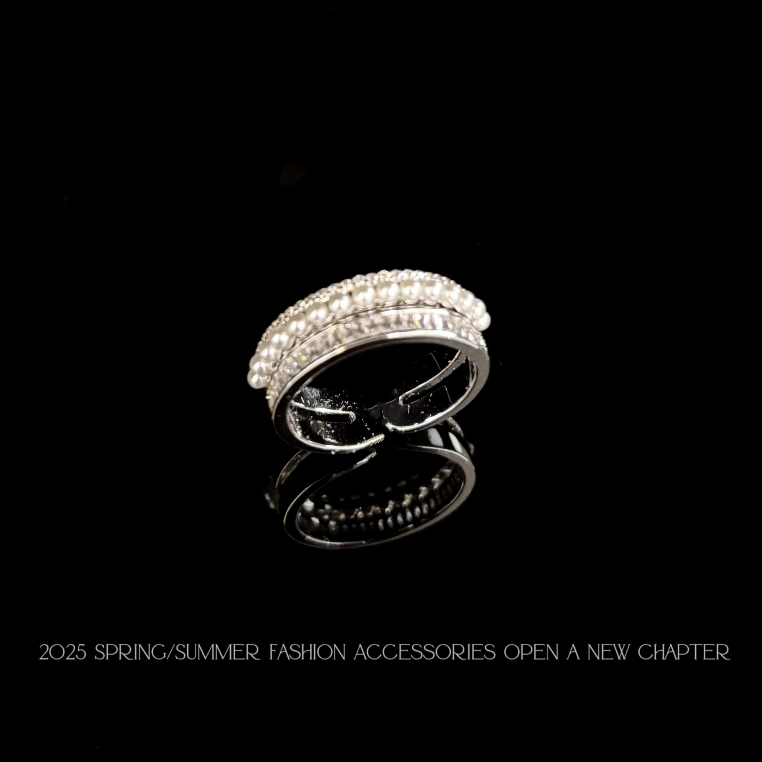 铜合金戒指 镀K金 2025款C2259【珠月】BOBAOLI 戒指