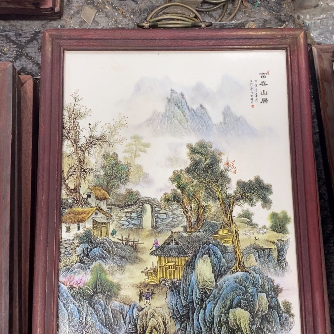 瓷37*28*1景德镇瓷板画柴窑烧制