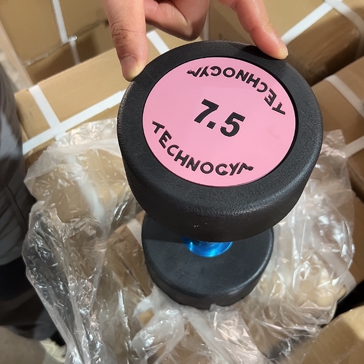 全新纯钢泰诺哑铃7.5公斤一对灰色