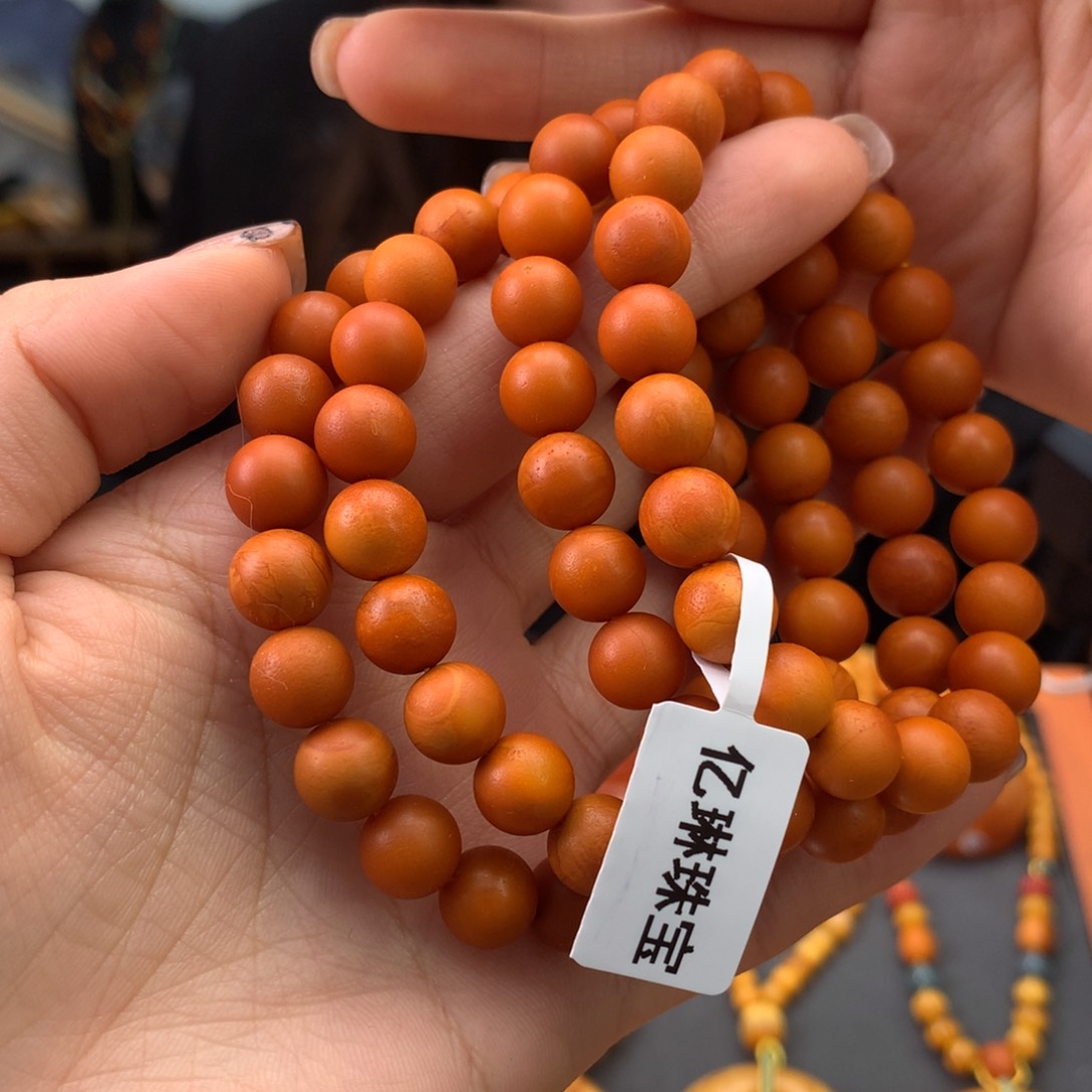 蜜蜡手串未镶嵌多样性发一