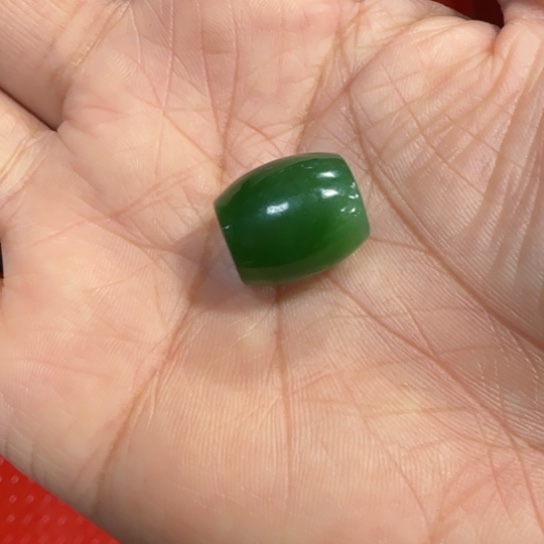 和田玉颈饰未镶嵌卡1.4转运珠无黑点