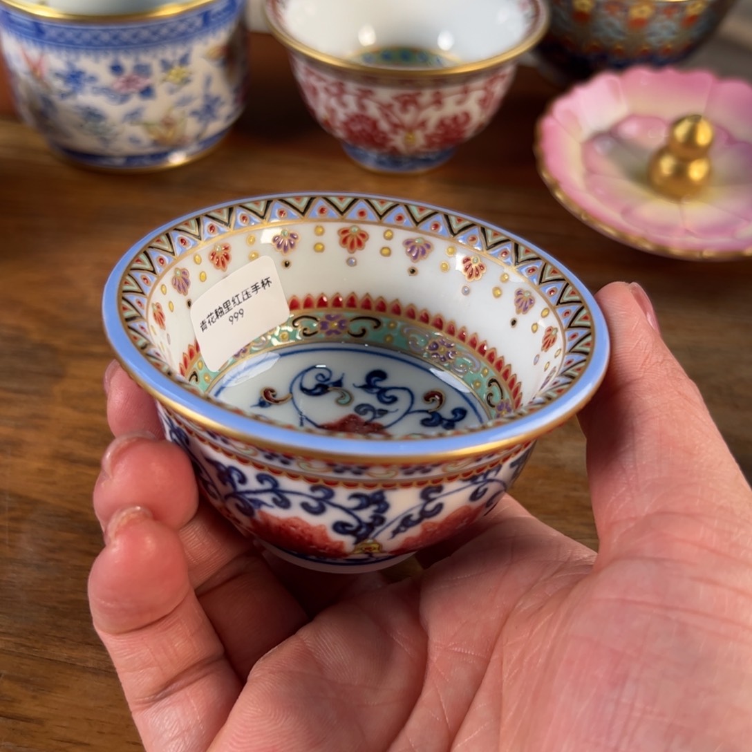 ?**蓝纯手工手绘 高端茶器