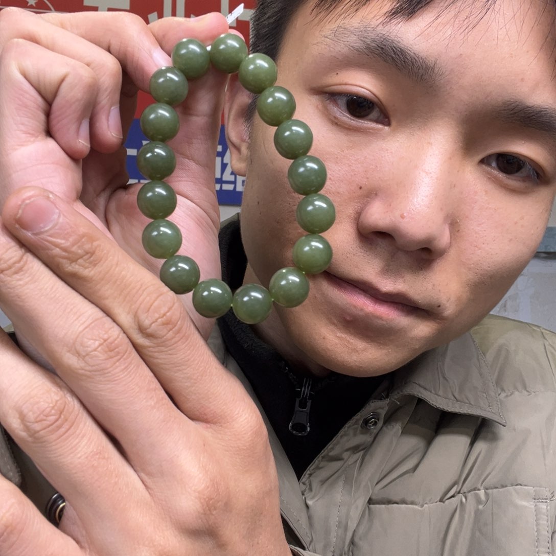 和田玉颈饰未镶嵌晴****b多样性青黄口卡12