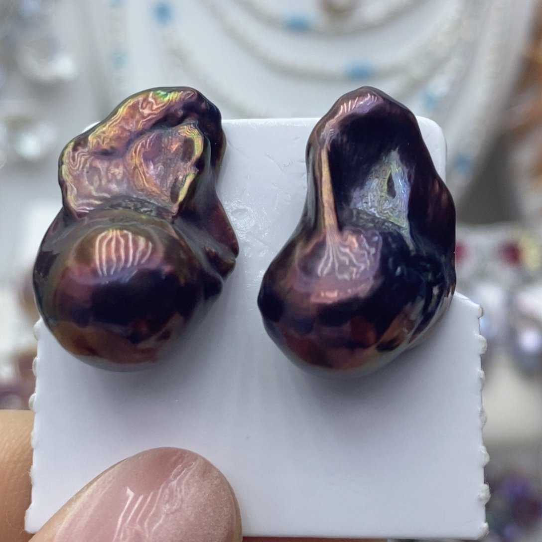 银S925镶嵌耳饰淡水珍珠